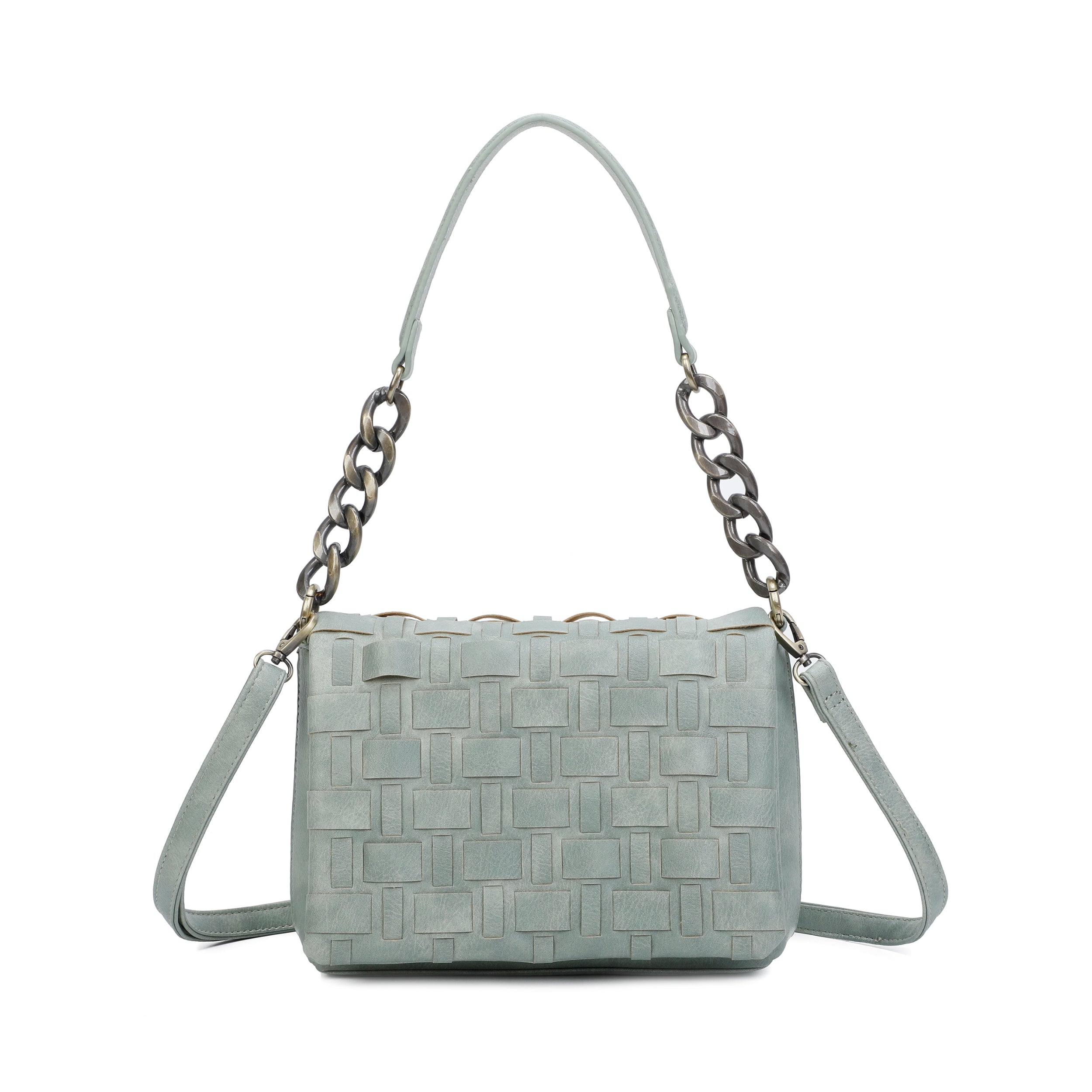 Craze London Woven Shoulder Bag