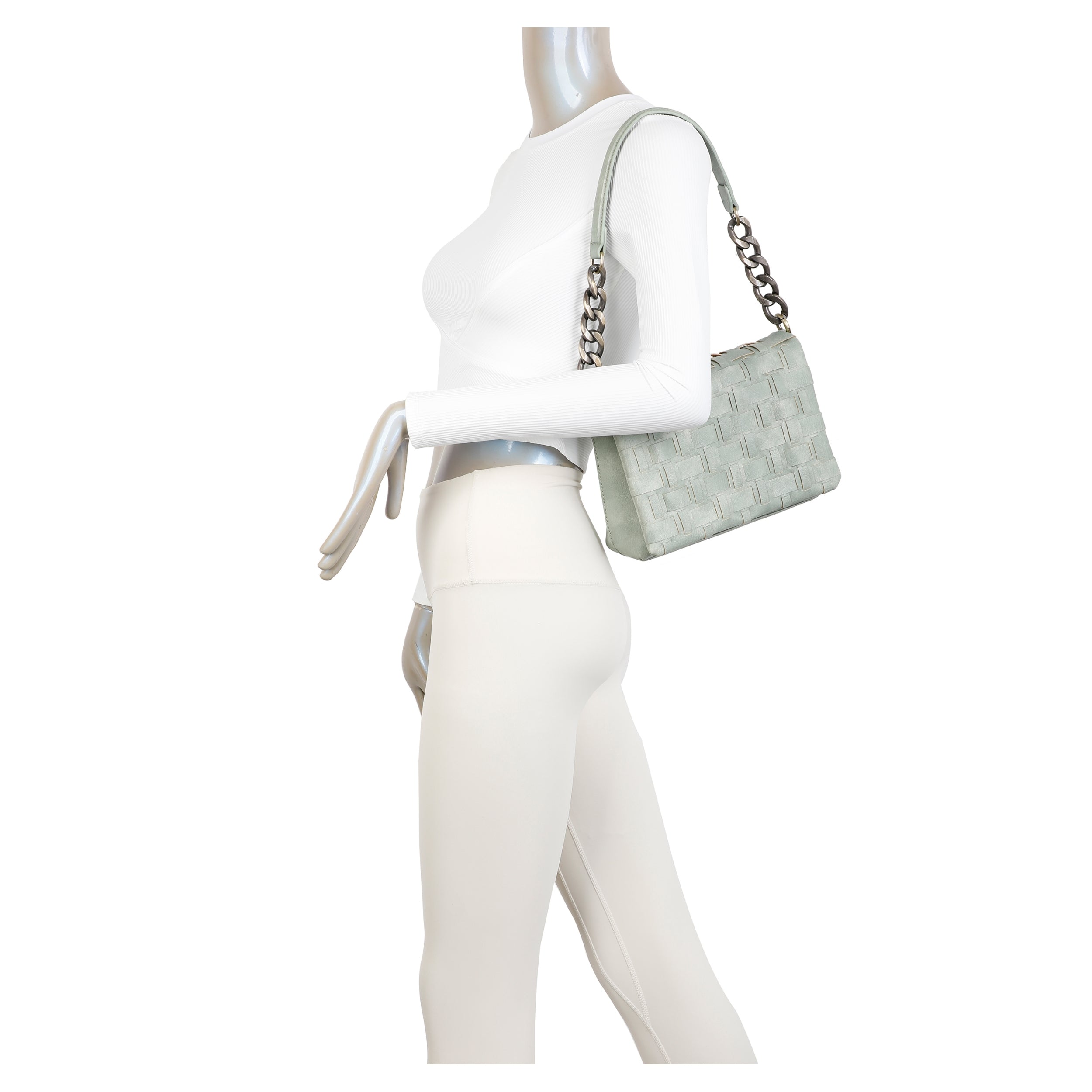 Craze London Woven Shoulder Bag