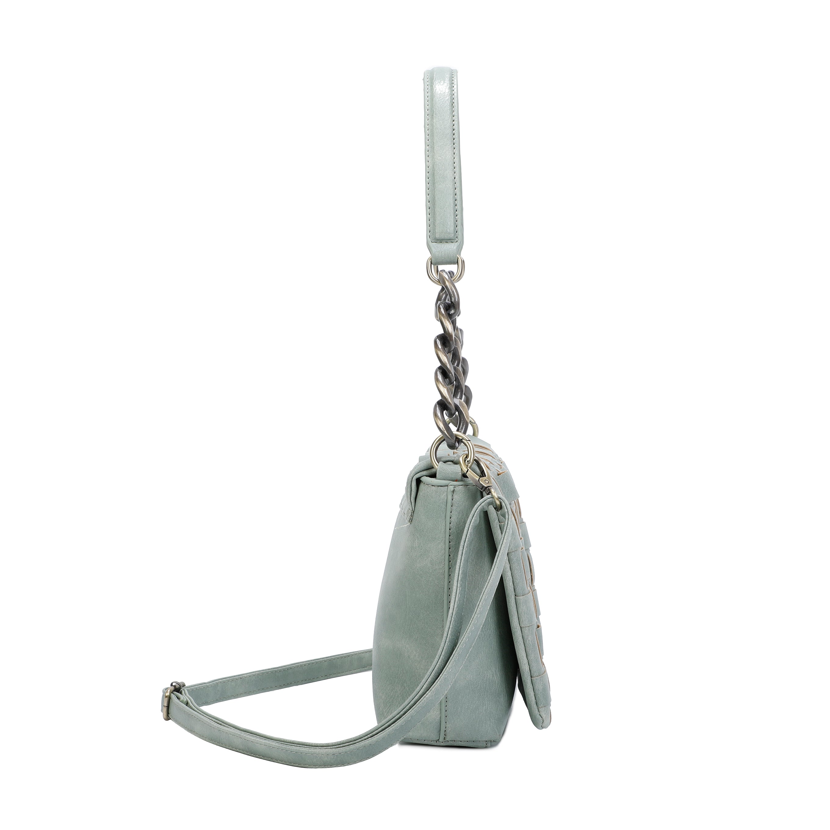 Craze London Woven Shoulder Bag
