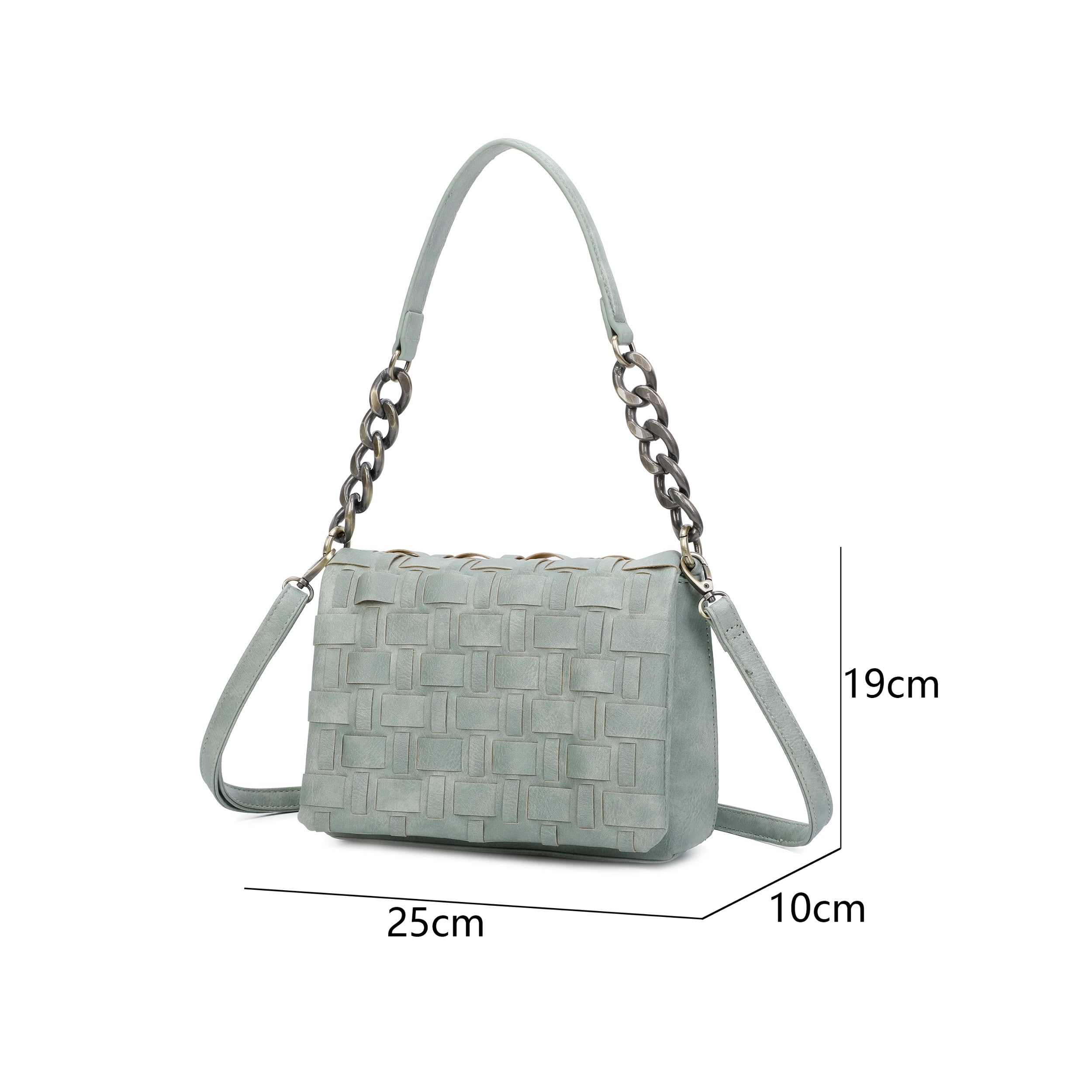 Craze London Woven Shoulder Bag