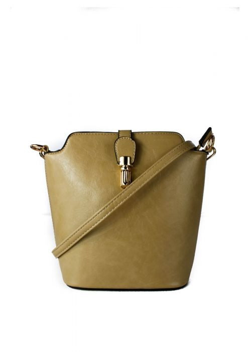 Gold Metal Clasp Detail Messenger Bag