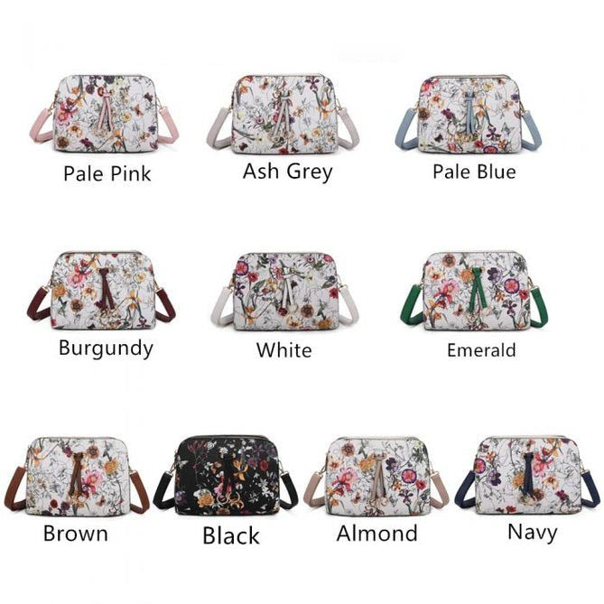 Craze London Floral Print Messenger Bag