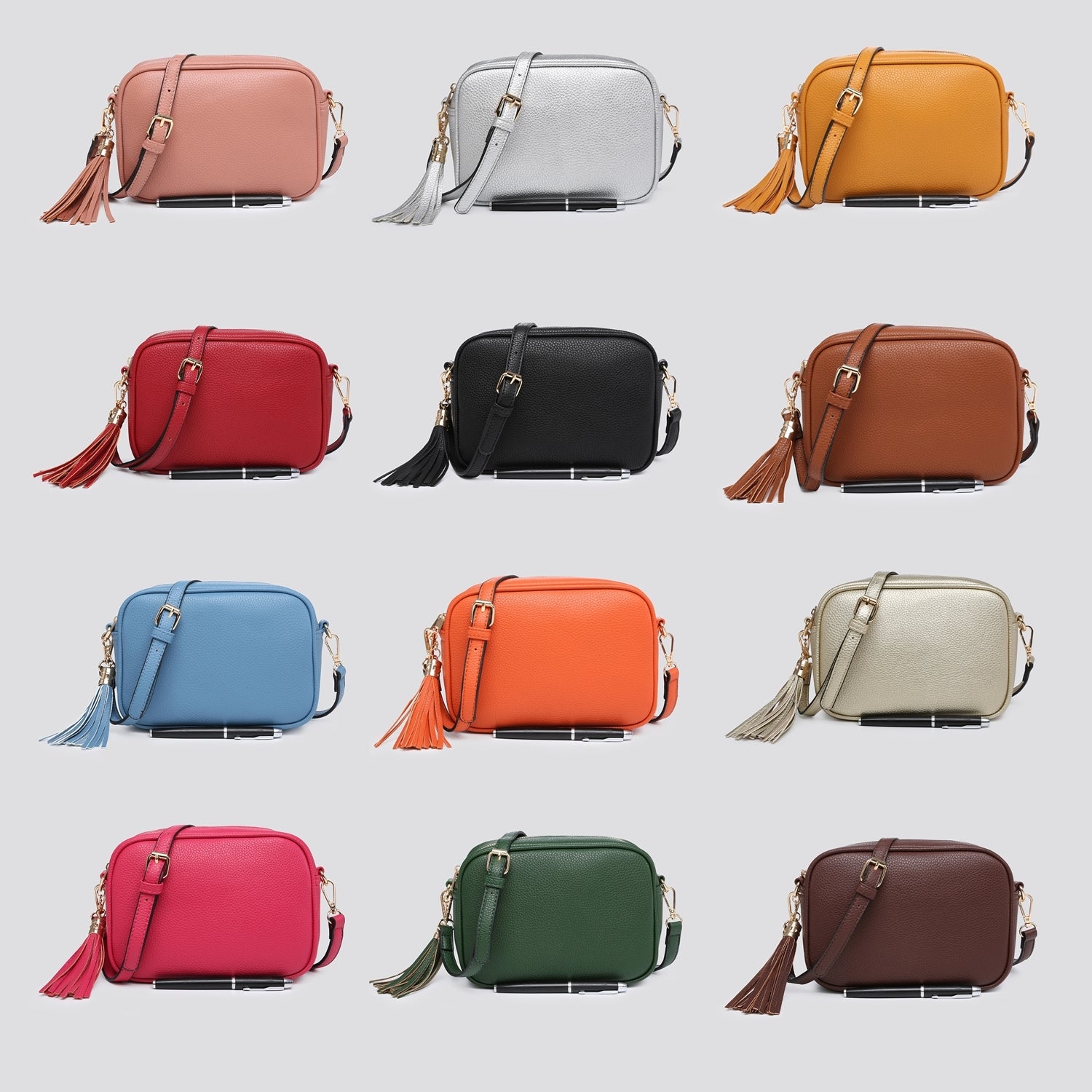 Womens Messenger Cross Body Multiple Pockets Handbag