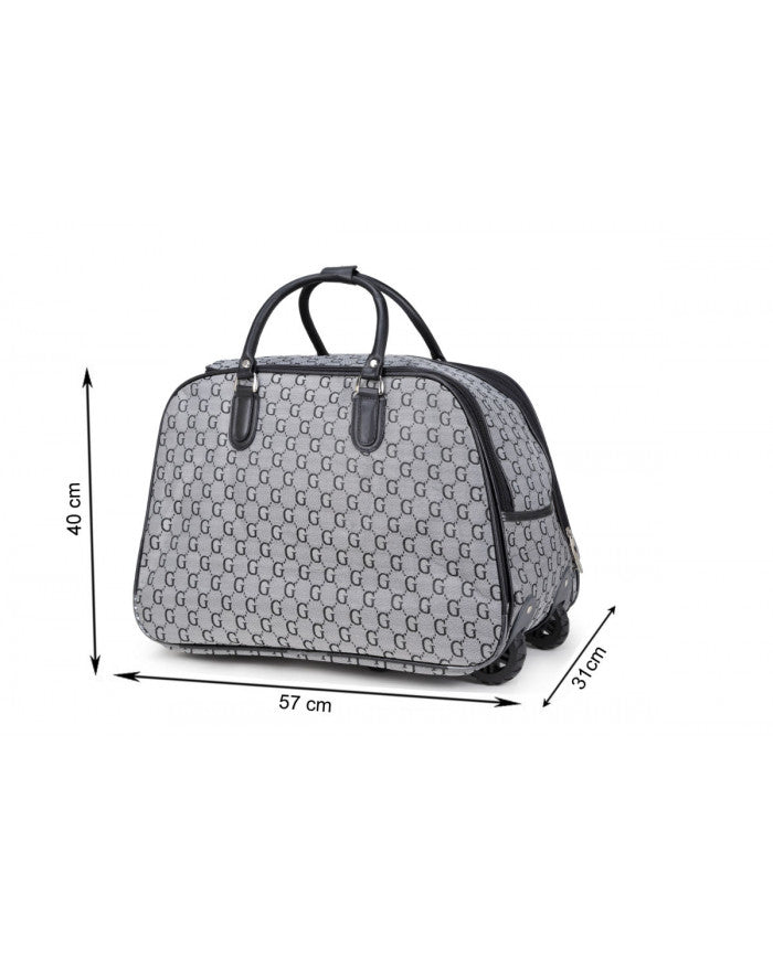 Craze London Unisex Travel Holdall Bags Hand Luggage Design Print Weekend Wheeled Trolley Bag