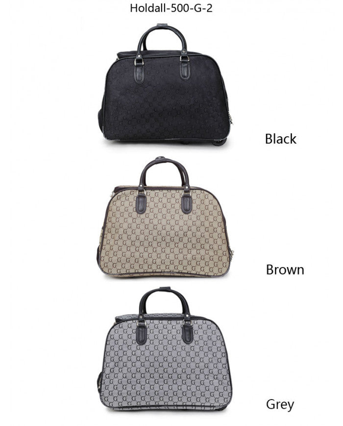 Craze London Unisex Travel Holdall Bags Hand Luggage Design Print Weekend Wheeled Trolley Bag