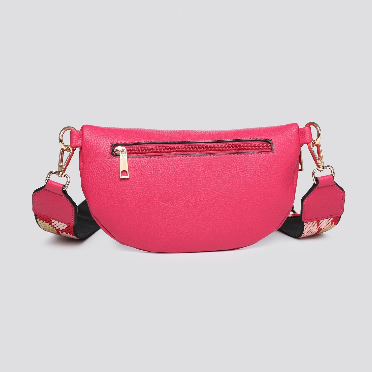 Women's Crossbody bag with Multicolored Crossbody Strap