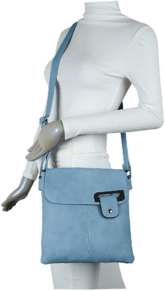 Women Multi Pocket Buckle Crossbody Bag (9977)