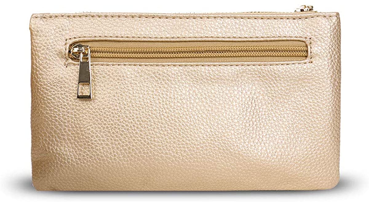 Craze London Women's Small Clutch Bag Cross Body Shoulder Bag with Wristlet Long Cross Shoulder Adjustable Strap