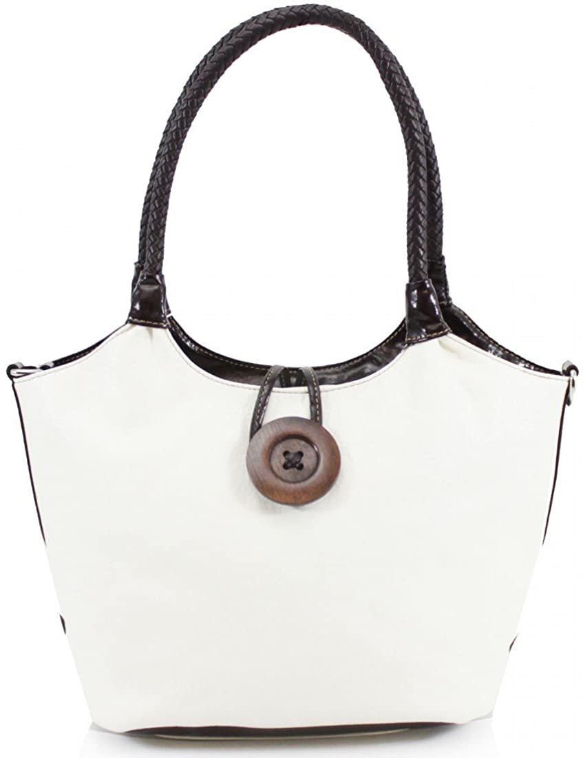 Women's Wood Button Shoulder Bag (858)