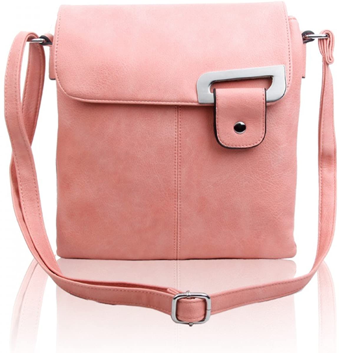 Women Multi Pocket Buckle Crossbody Bag (9977)