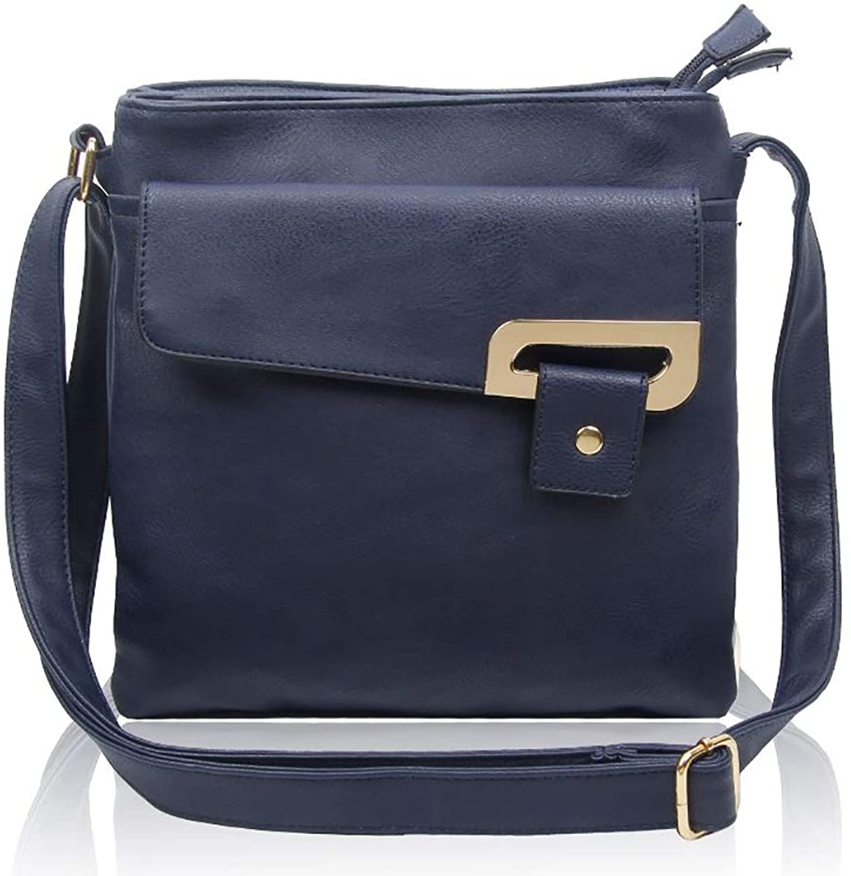 Women Multi Pocket Buckle Crossbody Bag (9977)