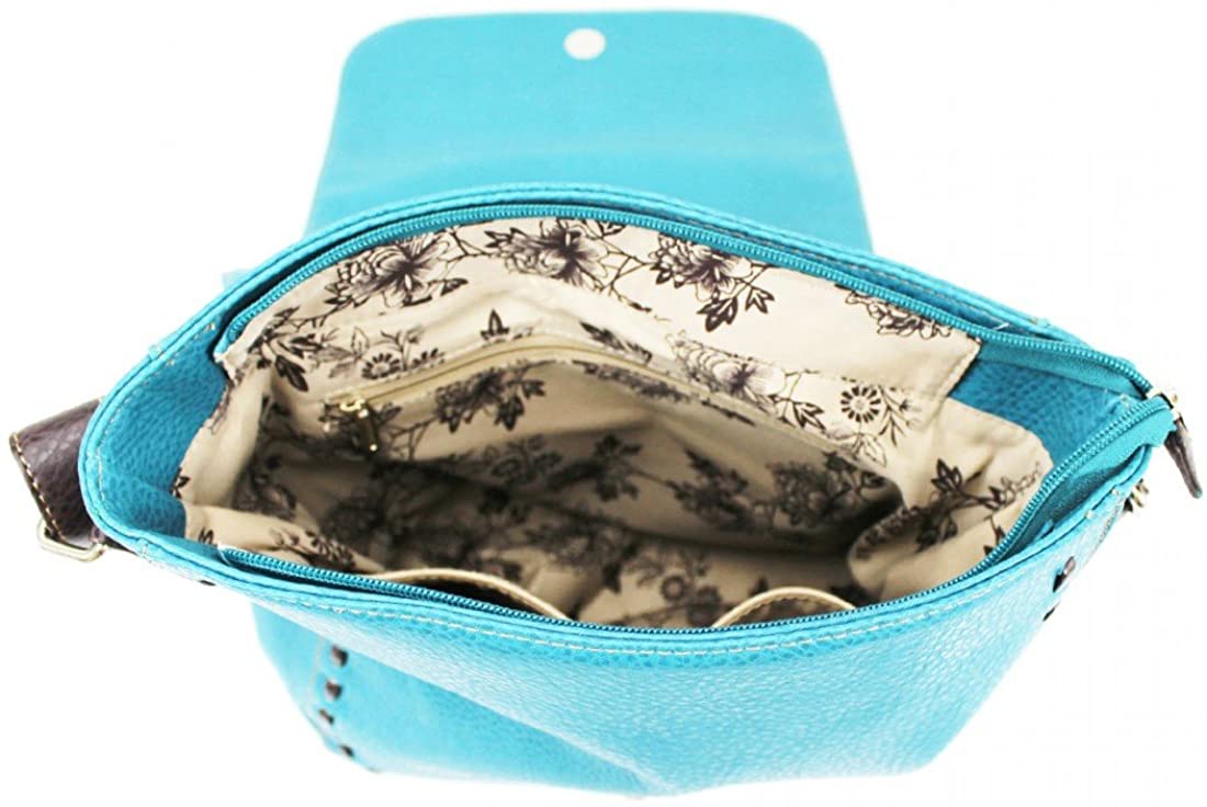 Craze London Womens Trendy Faux Leather Button Detail Small Messenger Bag/Ladiess Bags/Crossbody bags for womens