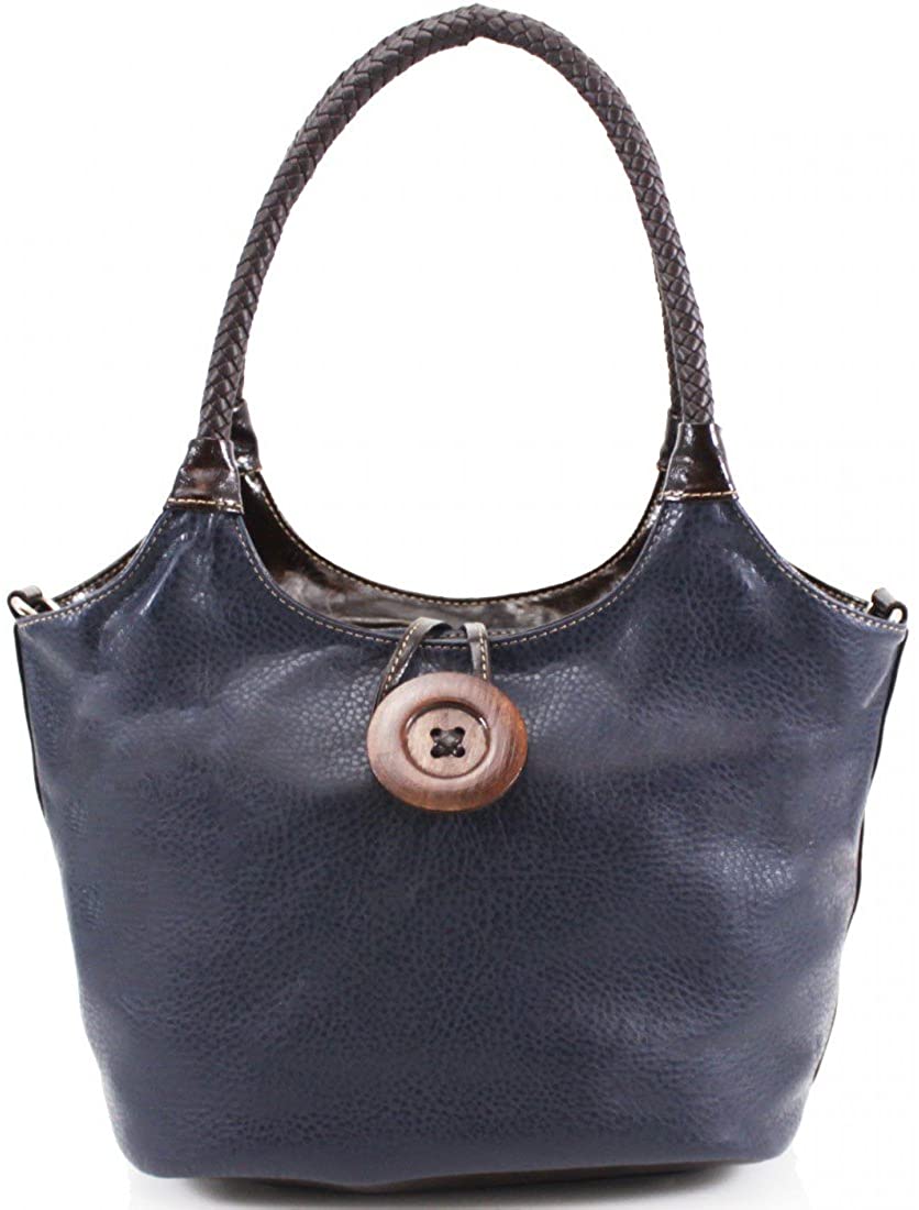 Women's Wood Button Shoulder Bag (858)