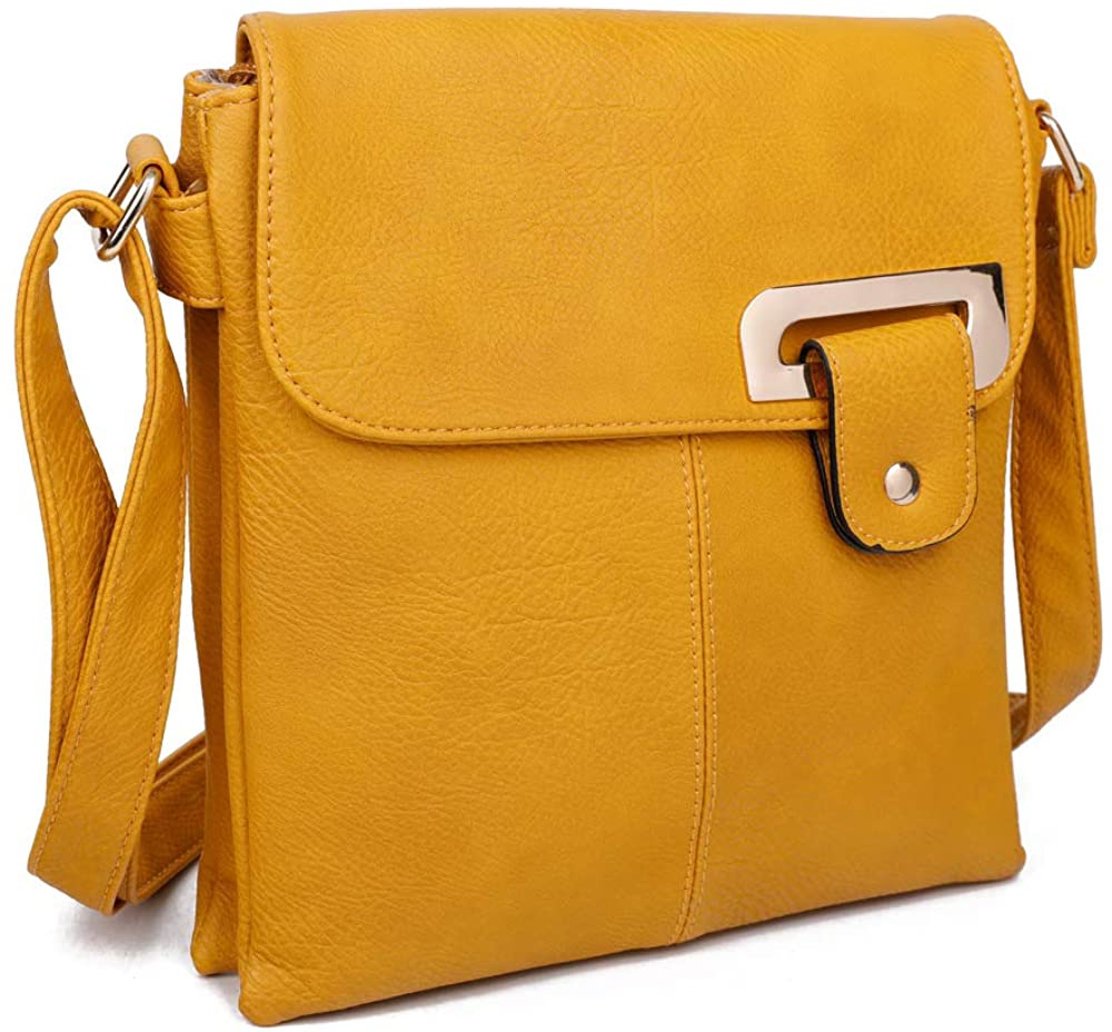 Women Multi Pocket Buckle Crossbody Bag (9977)