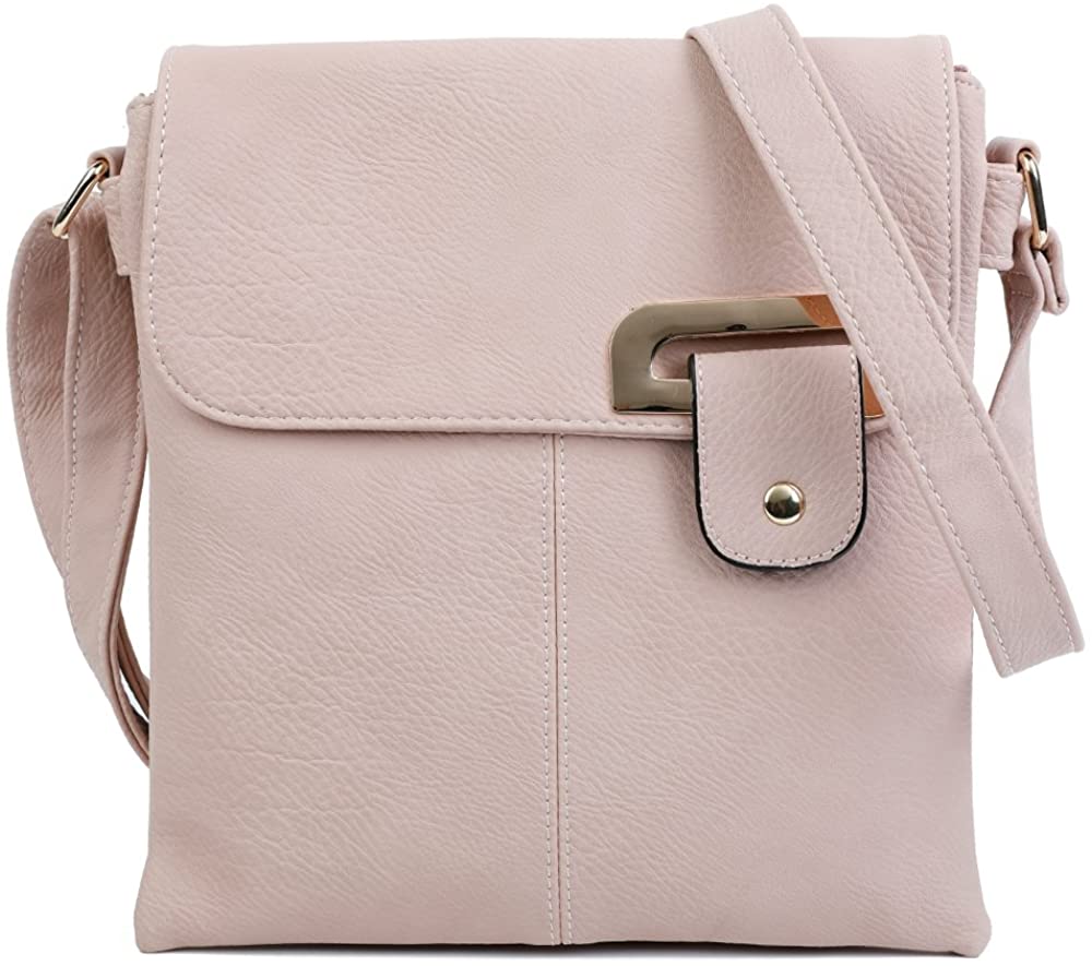 Women Multi Pocket Buckle Crossbody Bag (9977)