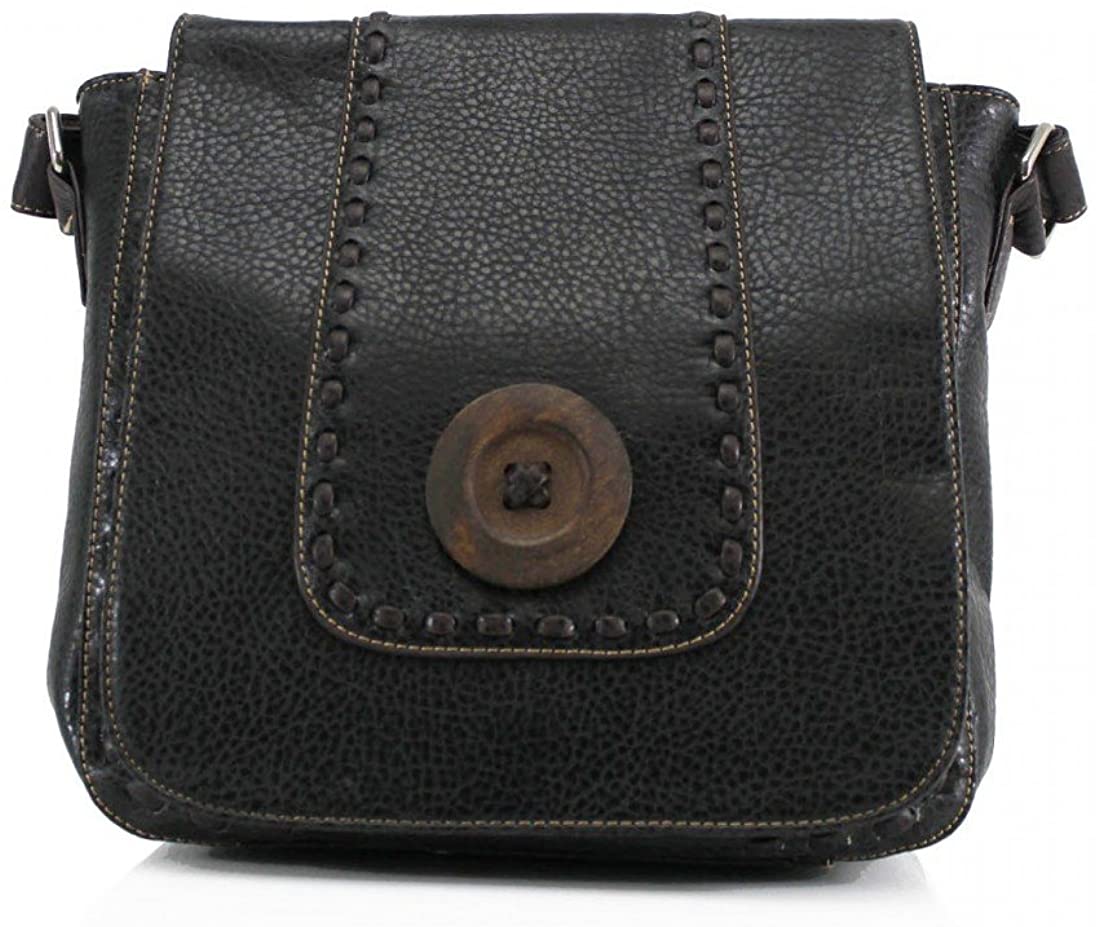 Women Wood Button Crossbody Bag (996)