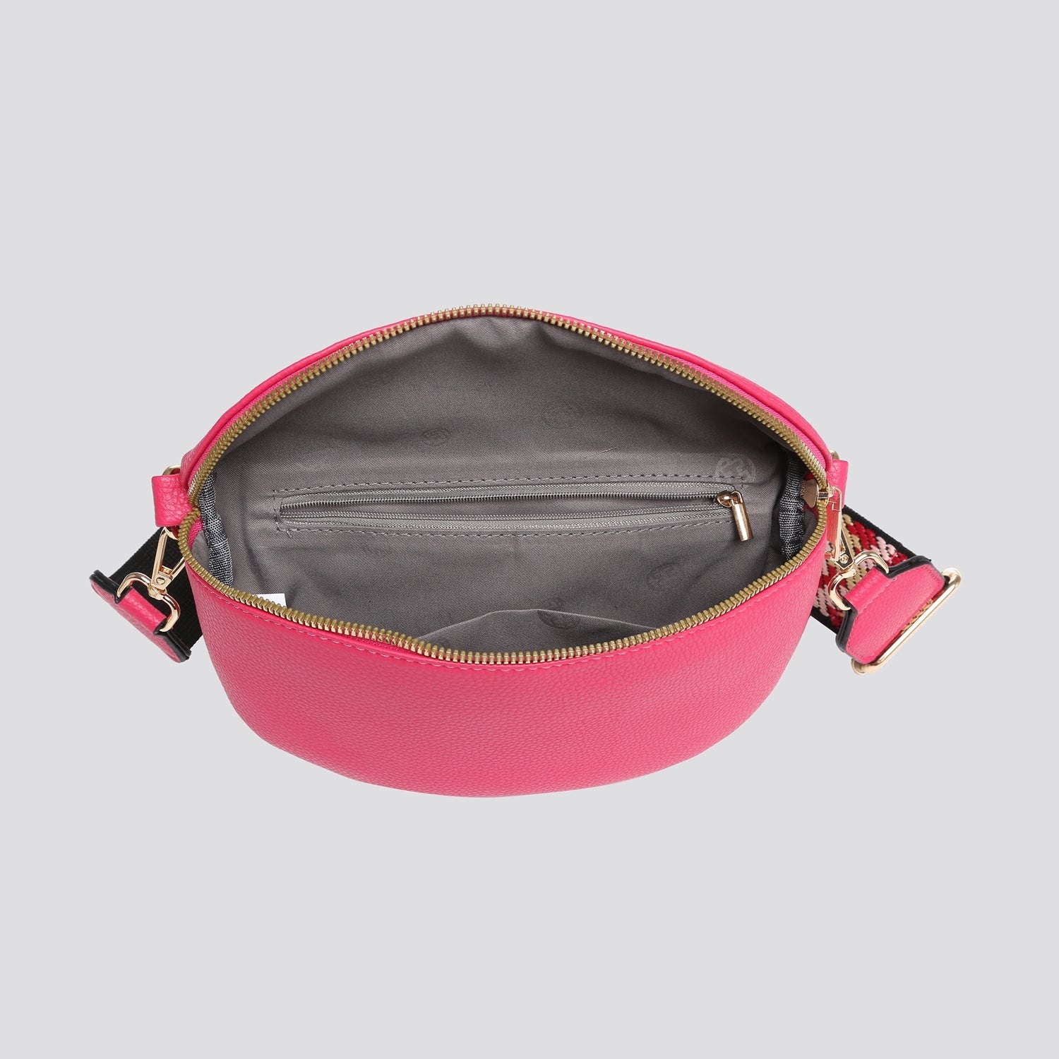 Women's Crossbody bag with Multicolored Crossbody Strap