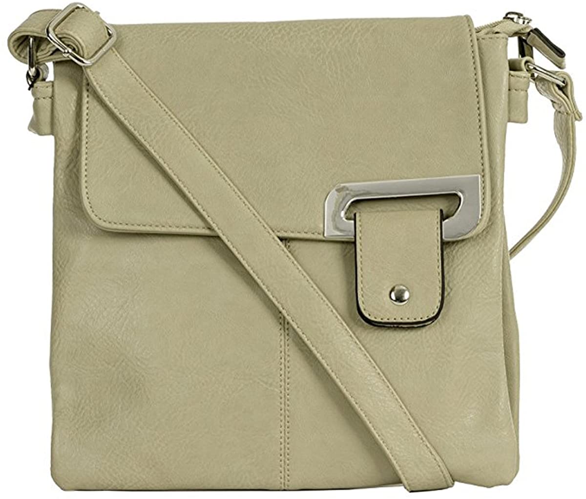 Women Multi Pocket Buckle Crossbody Bag (9977)