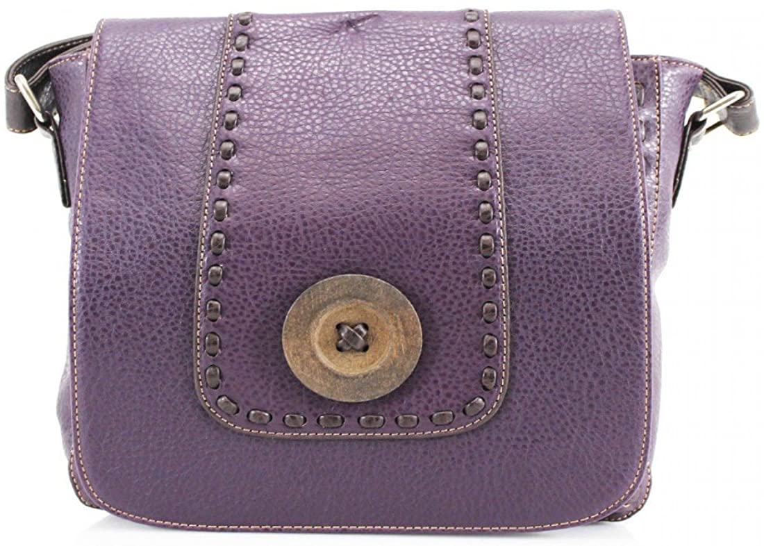 Women Wood Button Crossbody Bag (996)