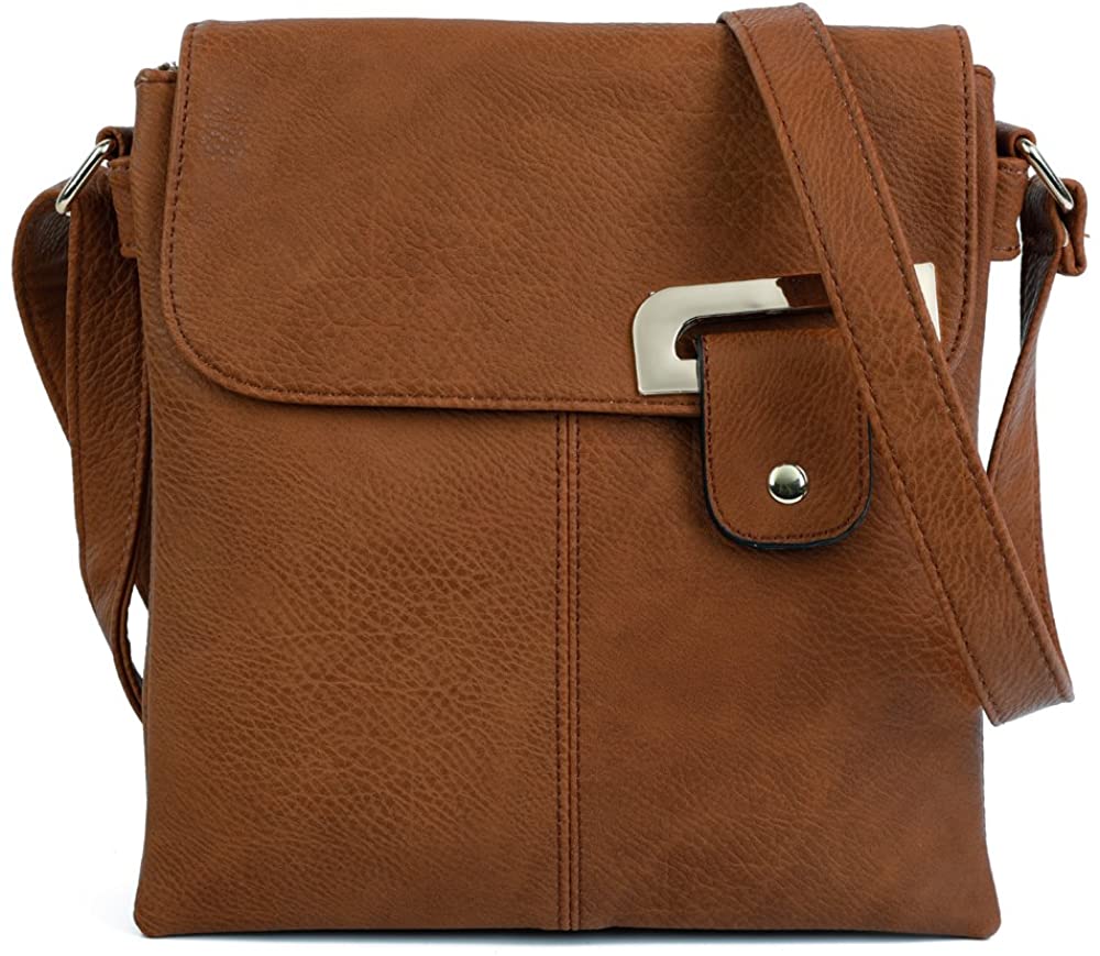 Women Multi Pocket Buckle Crossbody Bag (9977)