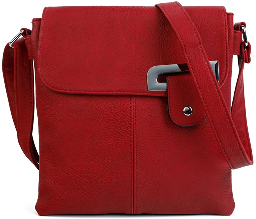 Women Multi Pocket Buckle Crossbody Bag (9977)