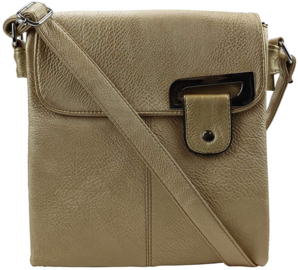 Women Multi Pocket Buckle Crossbody Bag (9977)