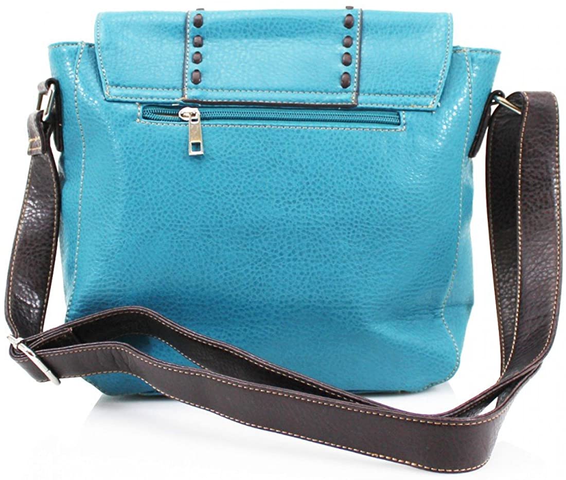 Craze London Womens Trendy Faux Leather Button Detail Small Messenger Bag/Ladiess Bags/Crossbody bags for womens