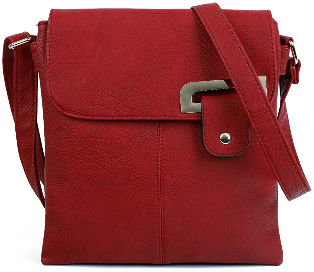 Women Multi Pocket Buckle Crossbody Bag (9977)