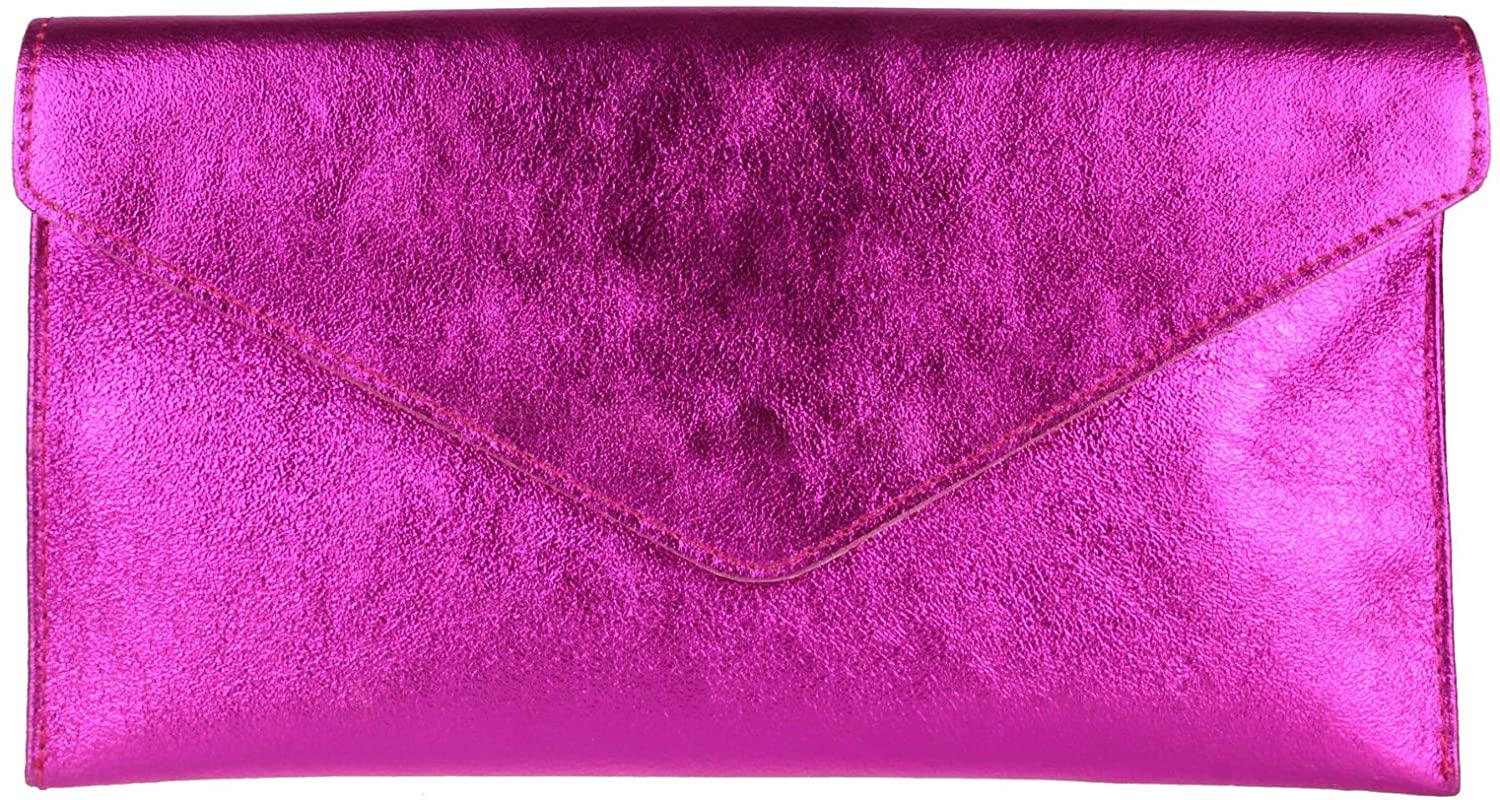 Genuine Italian Suede Leather Large Envelope Clutch Bag (V108)