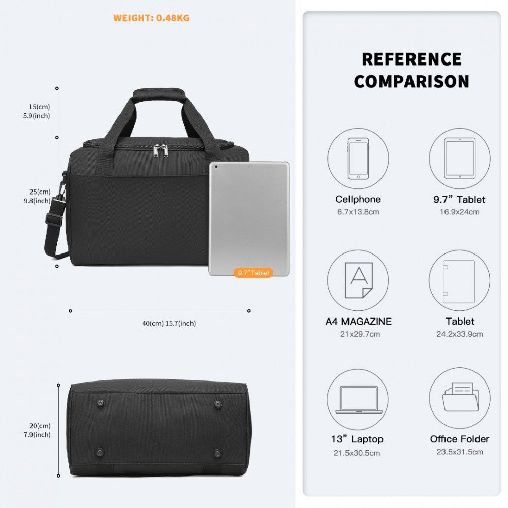 Craze London Structured Travel Duffle Bag