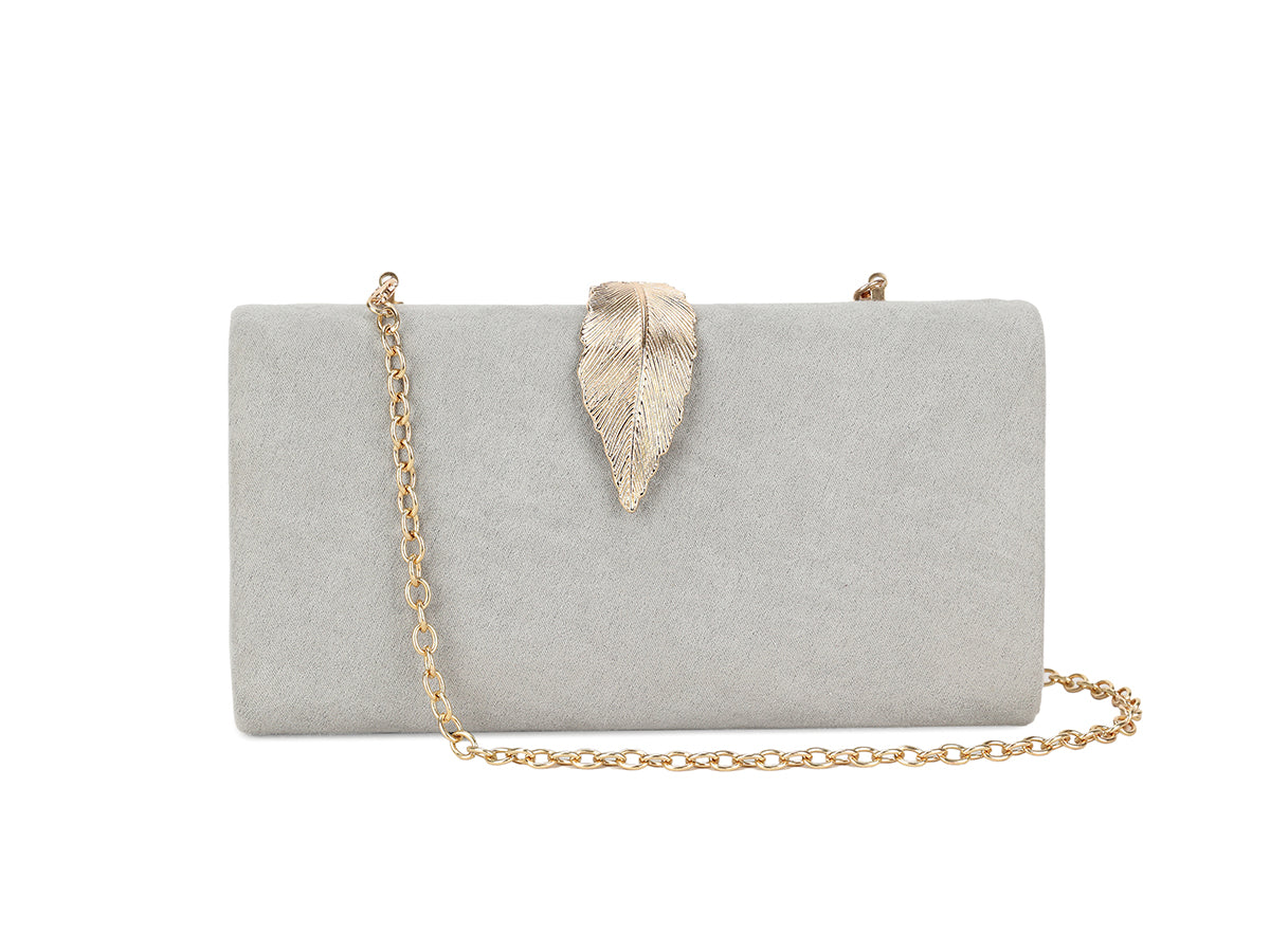 Women's Faux Suede Wedding Party Prom Evening Chain Clutch Bag Handbag