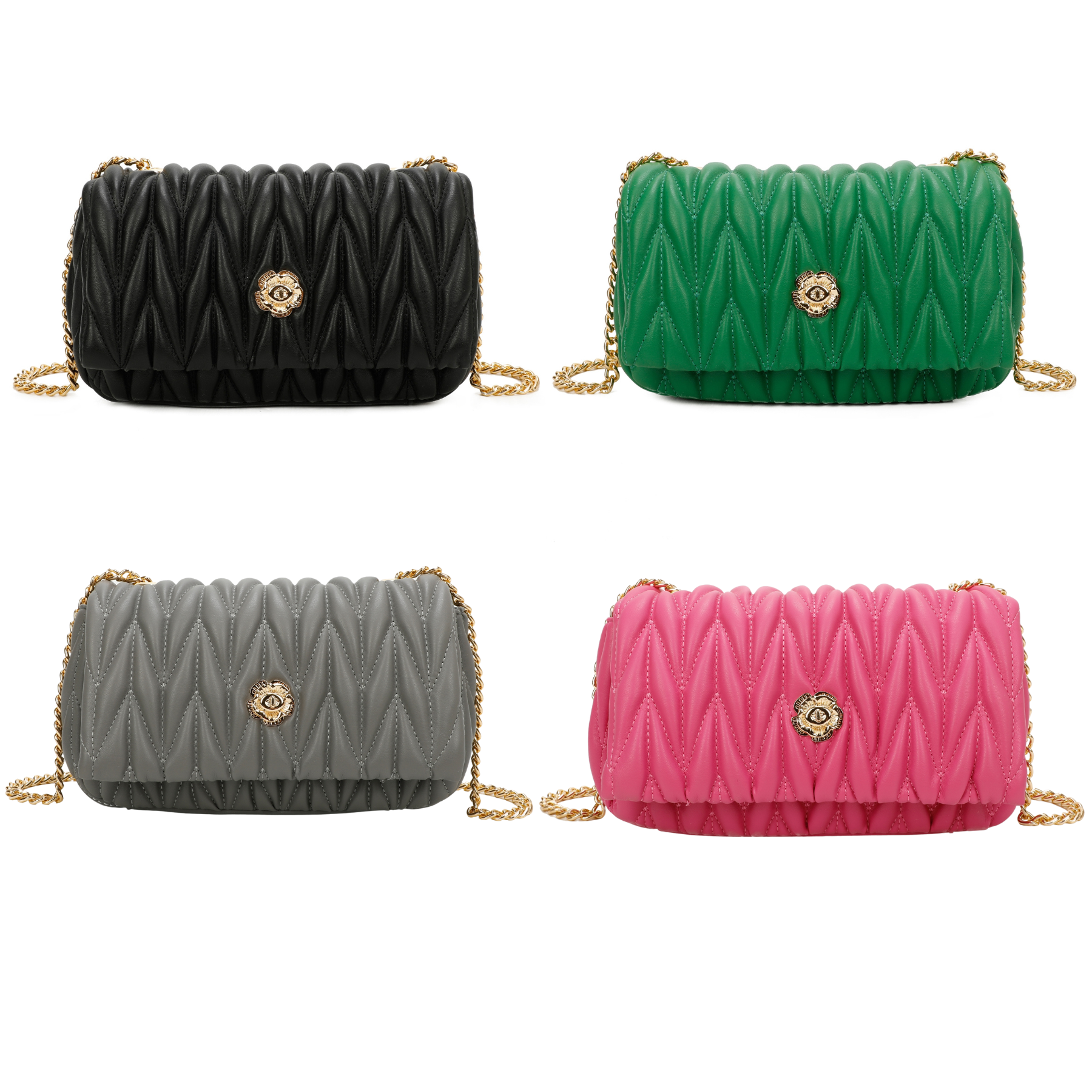 Women Shoulder Bag Fashion Handbag Quilted Designer Crossbody Bag with Chain Strap
