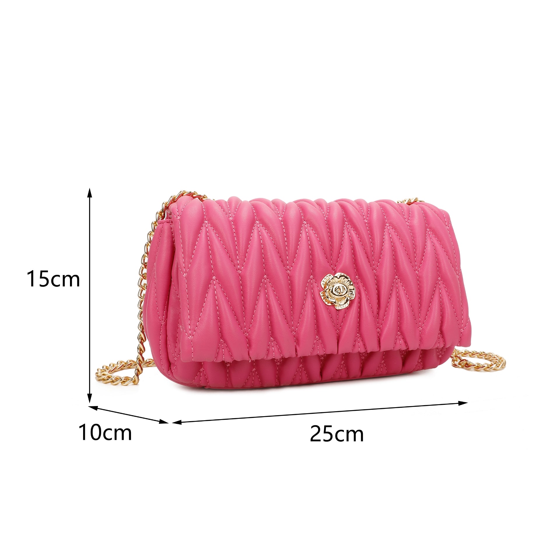 Women Shoulder Bag Fashion Handbag Quilted Designer Crossbody Bag with Chain Strap