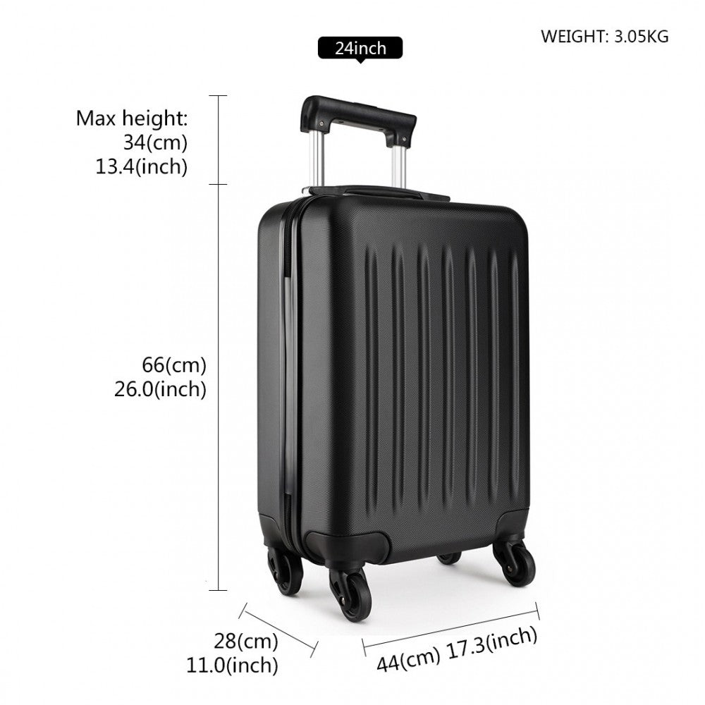 Craze London ''19'' 24''28''INCH ABS HARD SHELL CARRY ON LUGGAGE 4 WHEEL SPINNER SUITCASE