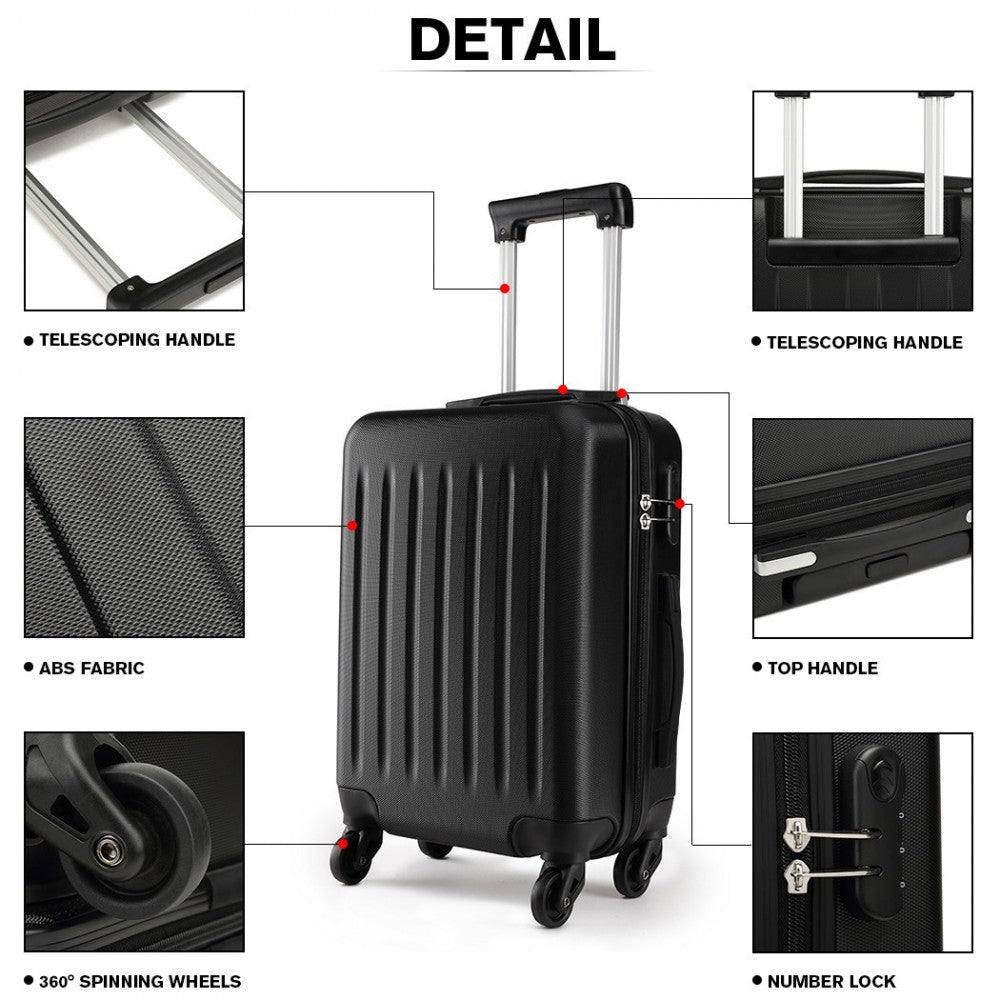 Craze London ''19'' 24''28''INCH ABS HARD SHELL CARRY ON LUGGAGE 4 WHEEL SPINNER SUITCASE