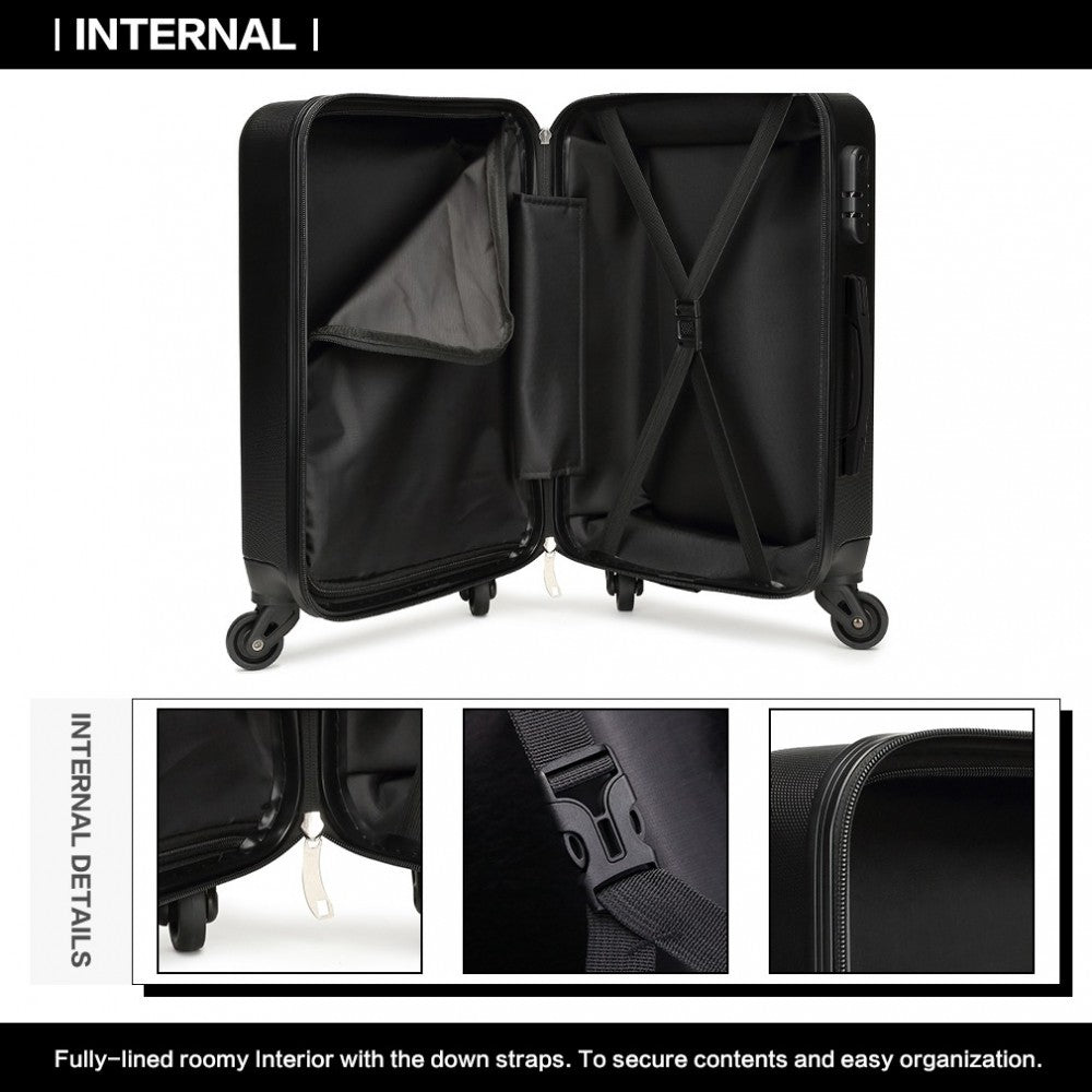 Craze London ''19'' 24''28''INCH ABS HARD SHELL CARRY ON LUGGAGE 4 WHEEL SPINNER SUITCASE