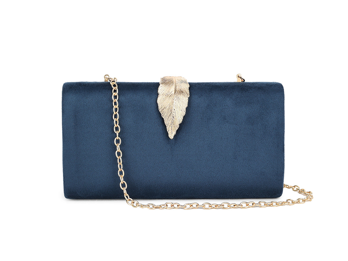 Women's Faux Suede Wedding Party Prom Evening Chain Clutch Bag Handbag
