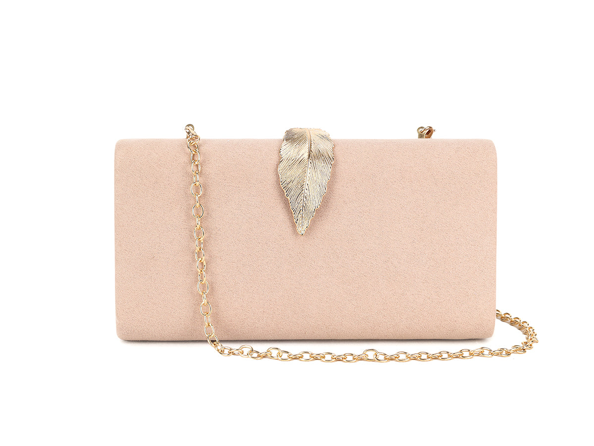 Women's Faux Suede Wedding Party Prom Evening Chain Clutch Bag Handbag