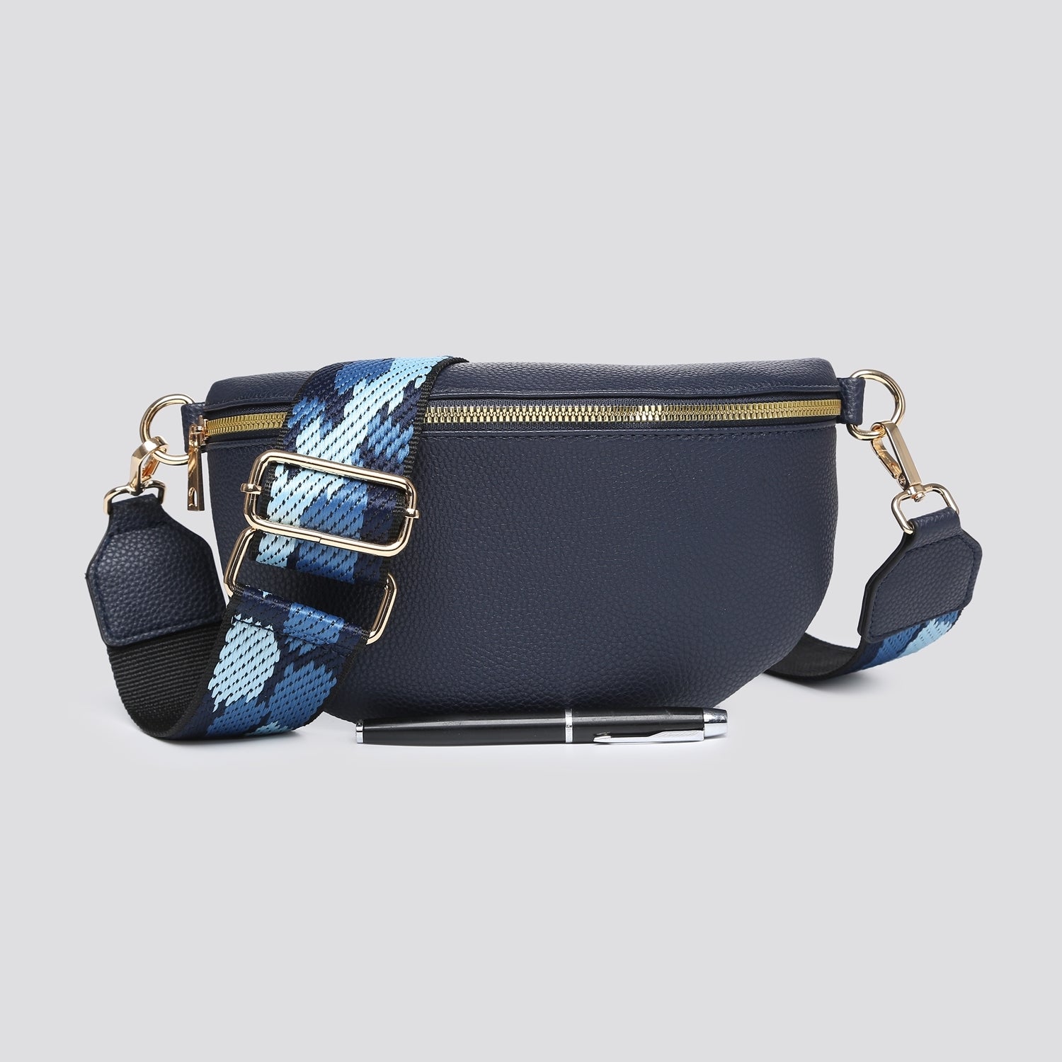 Women's Crossbody bag with Multicolored Crossbody Strap