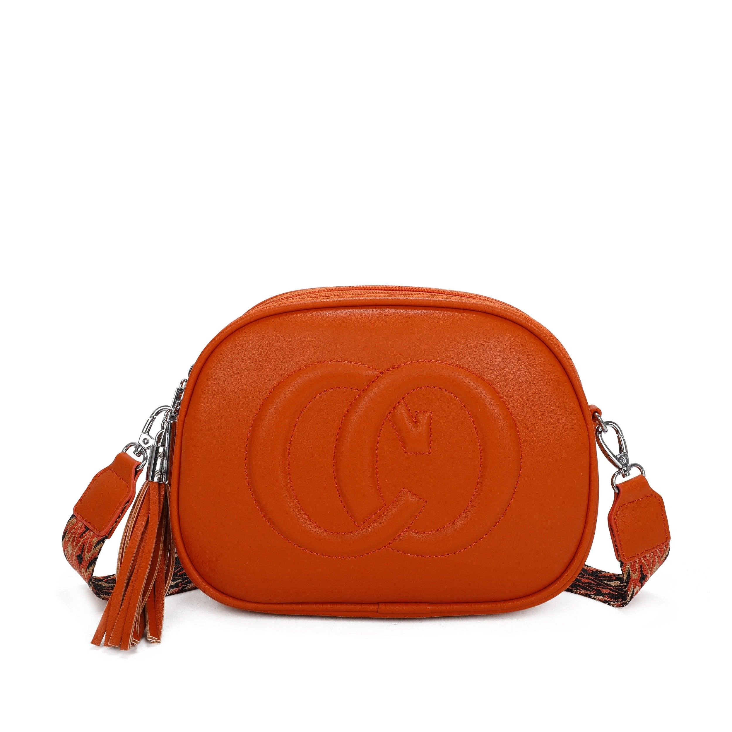 Craze London Cross Body Bag with Triple Zipper