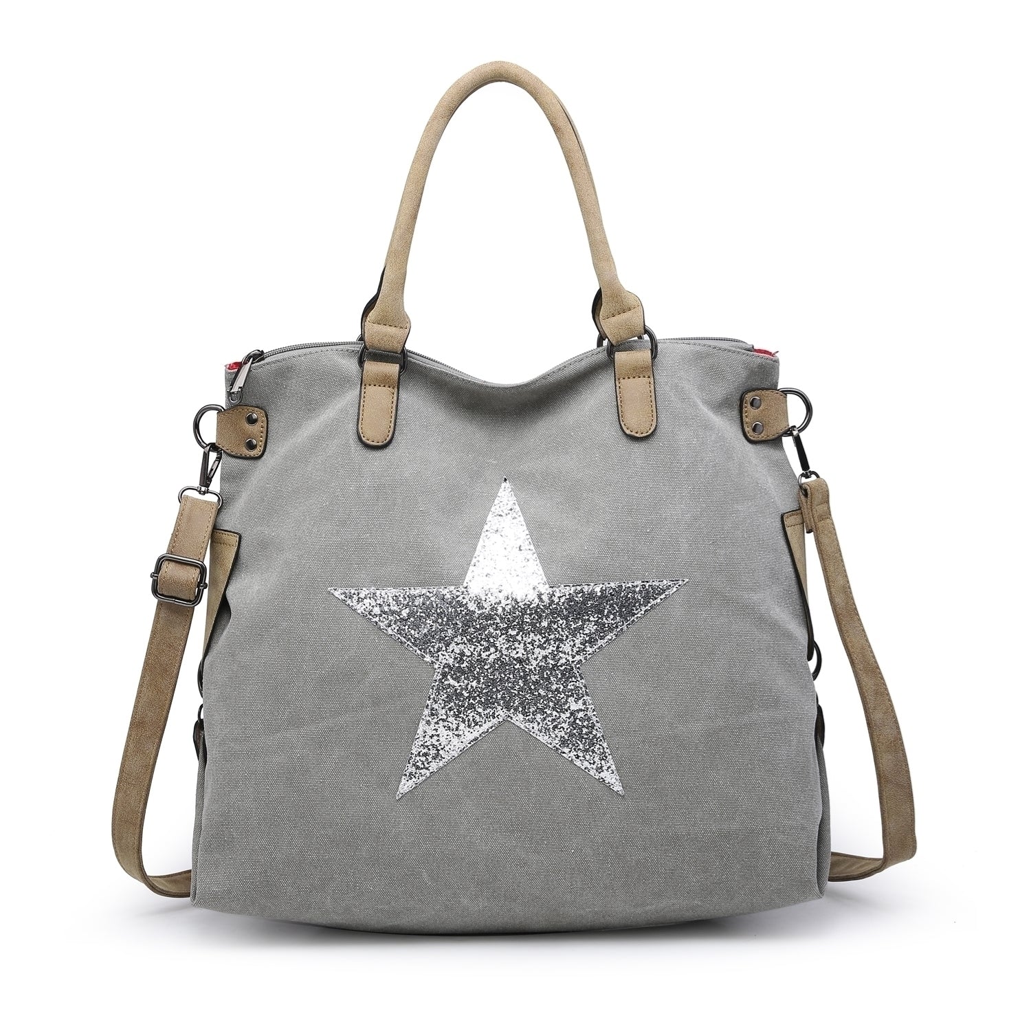 Womens Star Canvas Shoulder Bag