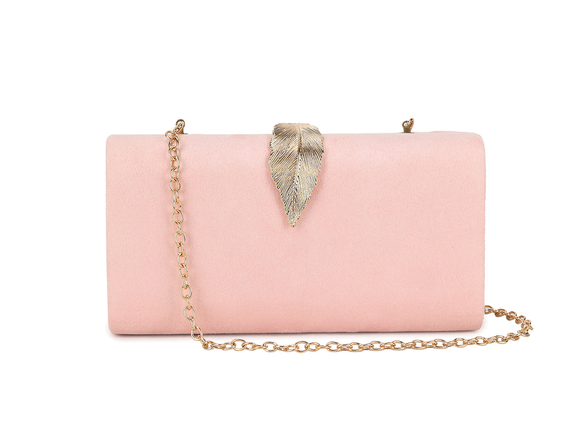 Women's Faux Suede Wedding Party Prom Evening Chain Clutch Bag Handbag