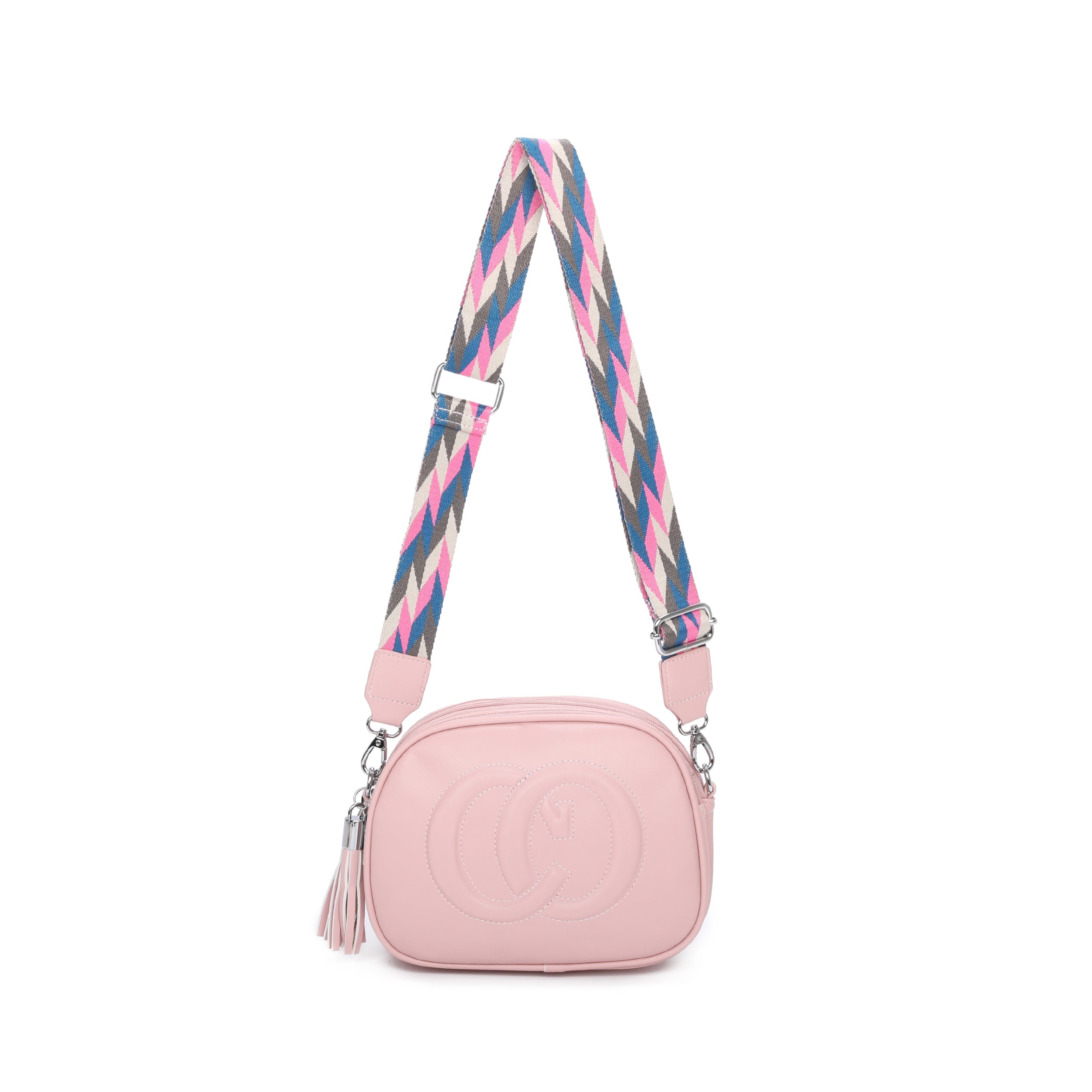 Craze London Cross Body Bag with Triple Zipper