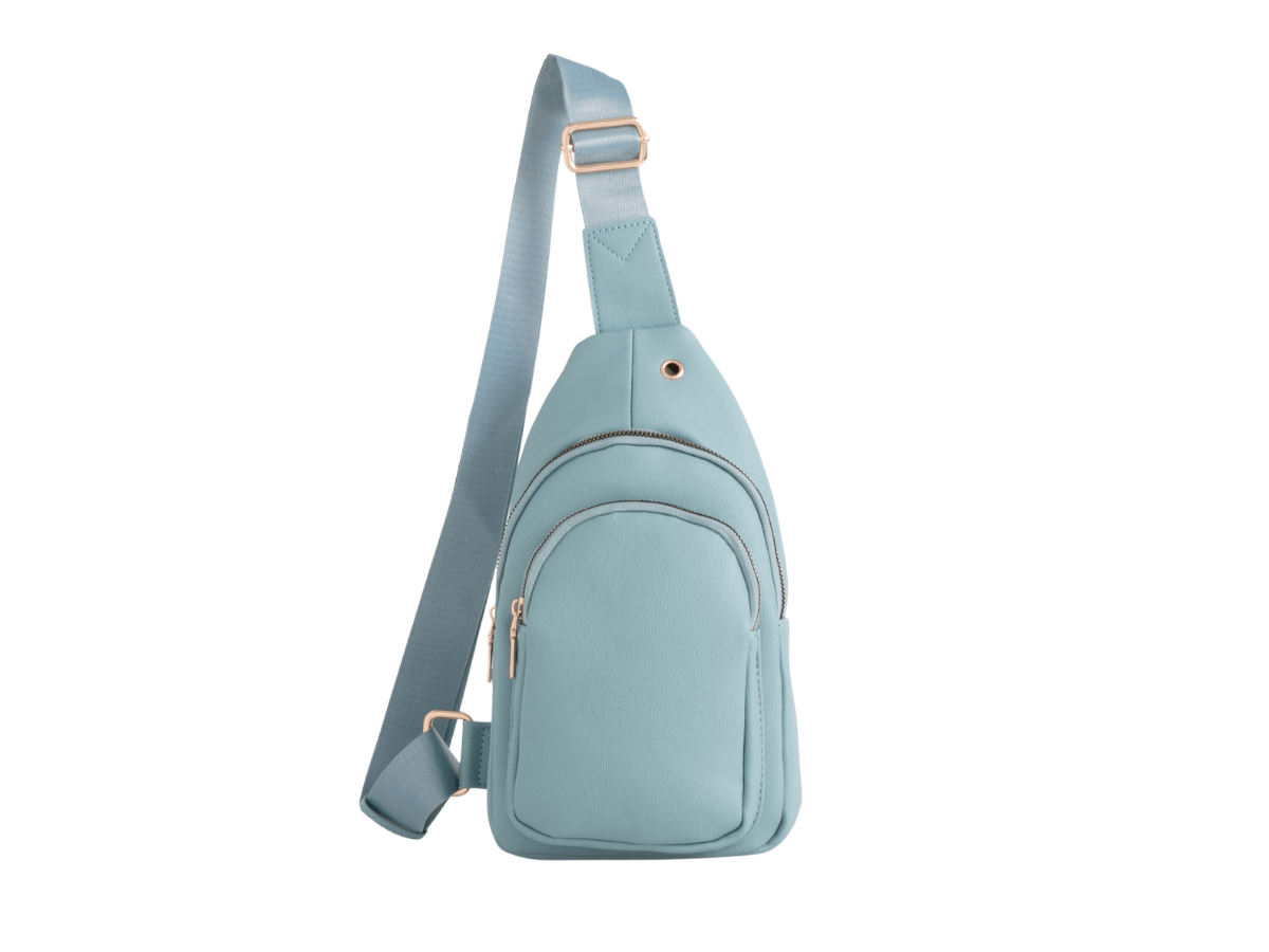 Sling Bag Women Crossbody Small Chest Daypack PU Leather Causal Shoulder Handbag