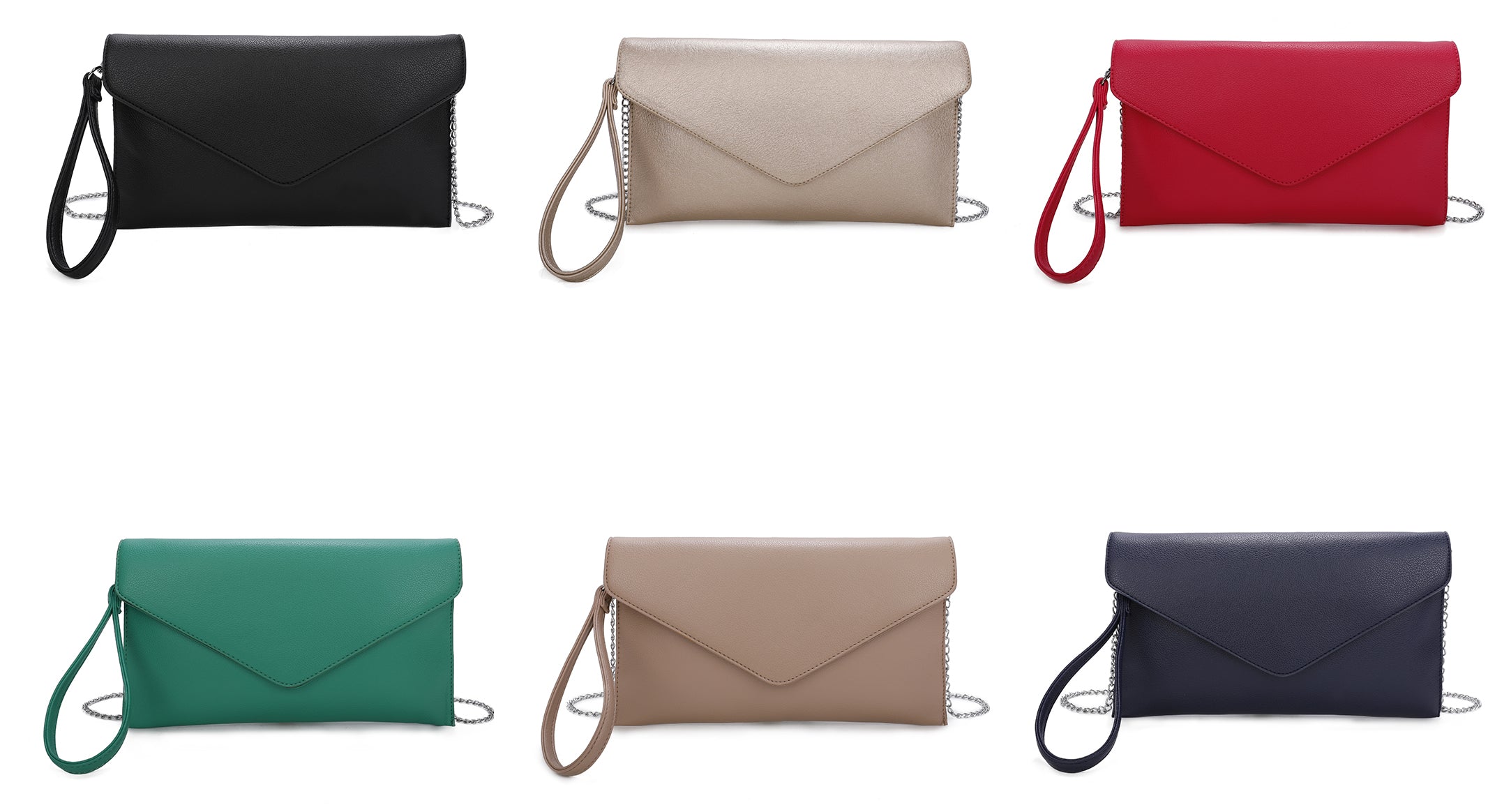 Women's Envelope Style Wristlet Purse Clutch Bags