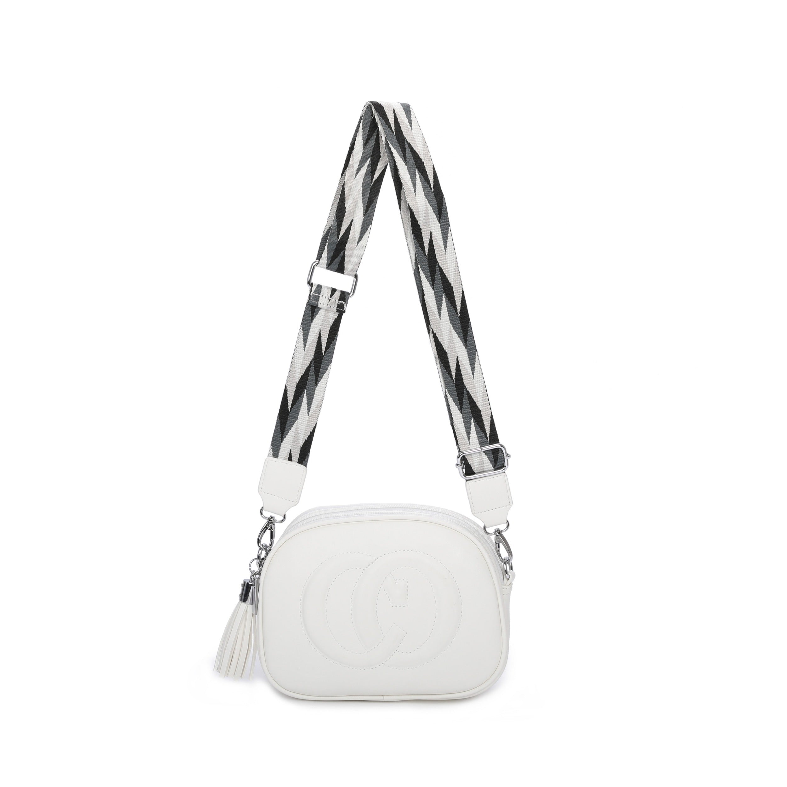 Craze London Cross Body Bag with Triple Zipper
