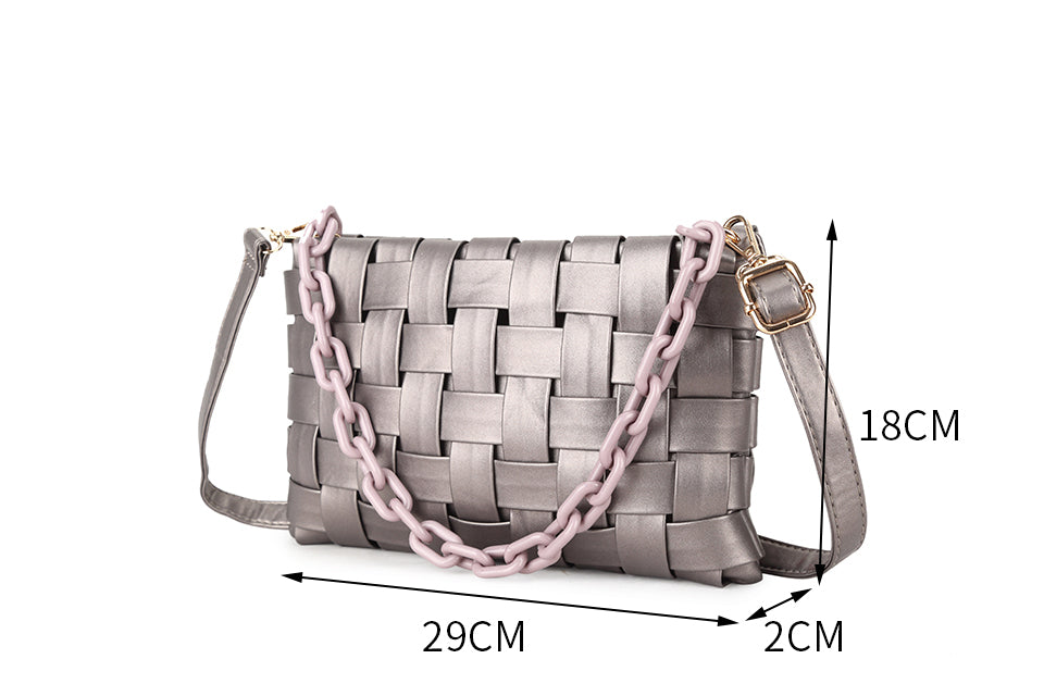 Craze London Knoted Woven Handbag for Women Fashion Designer Ladies Hobo Bag