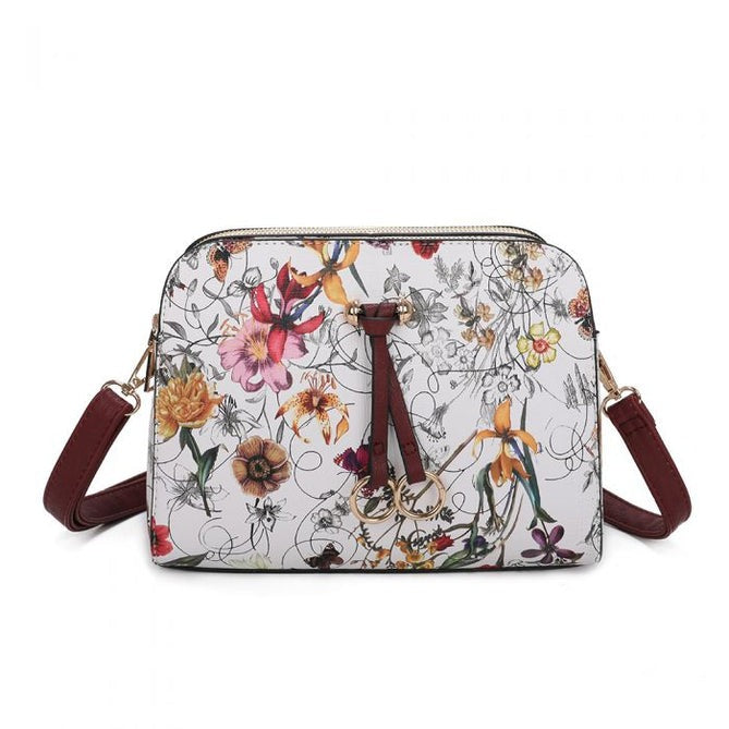 Craze London Floral Print Messenger Bag