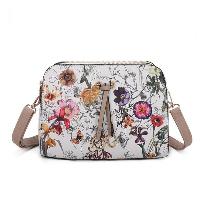 Craze London Floral Print Messenger Bag