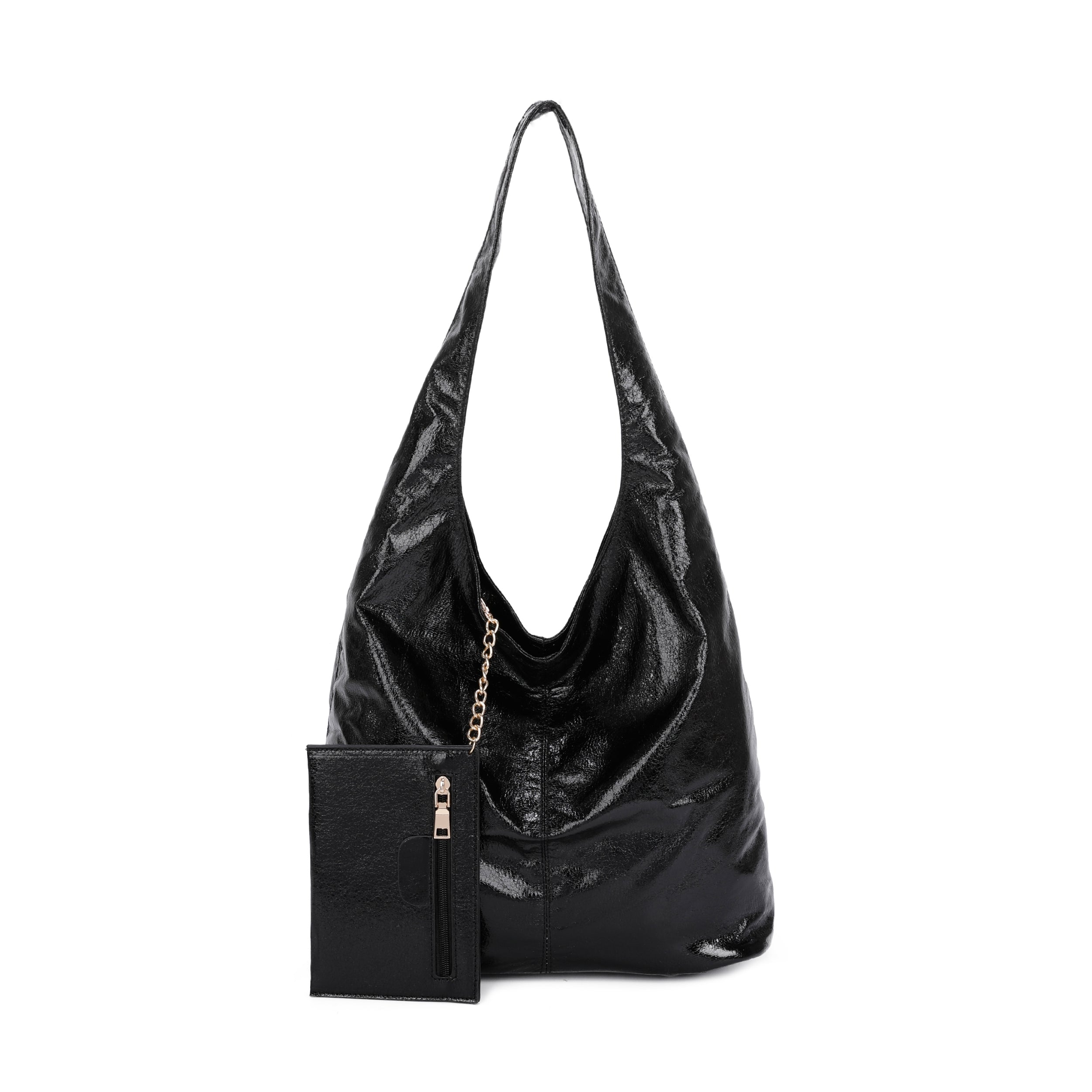 Craze London Additional zipped purse with chain Hobo Sack Bag